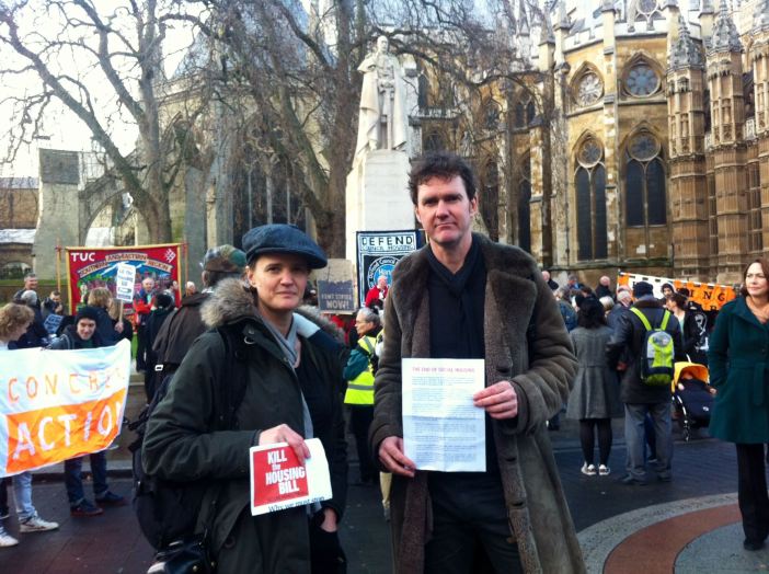 Housing and Planning Bill protest, January 2016